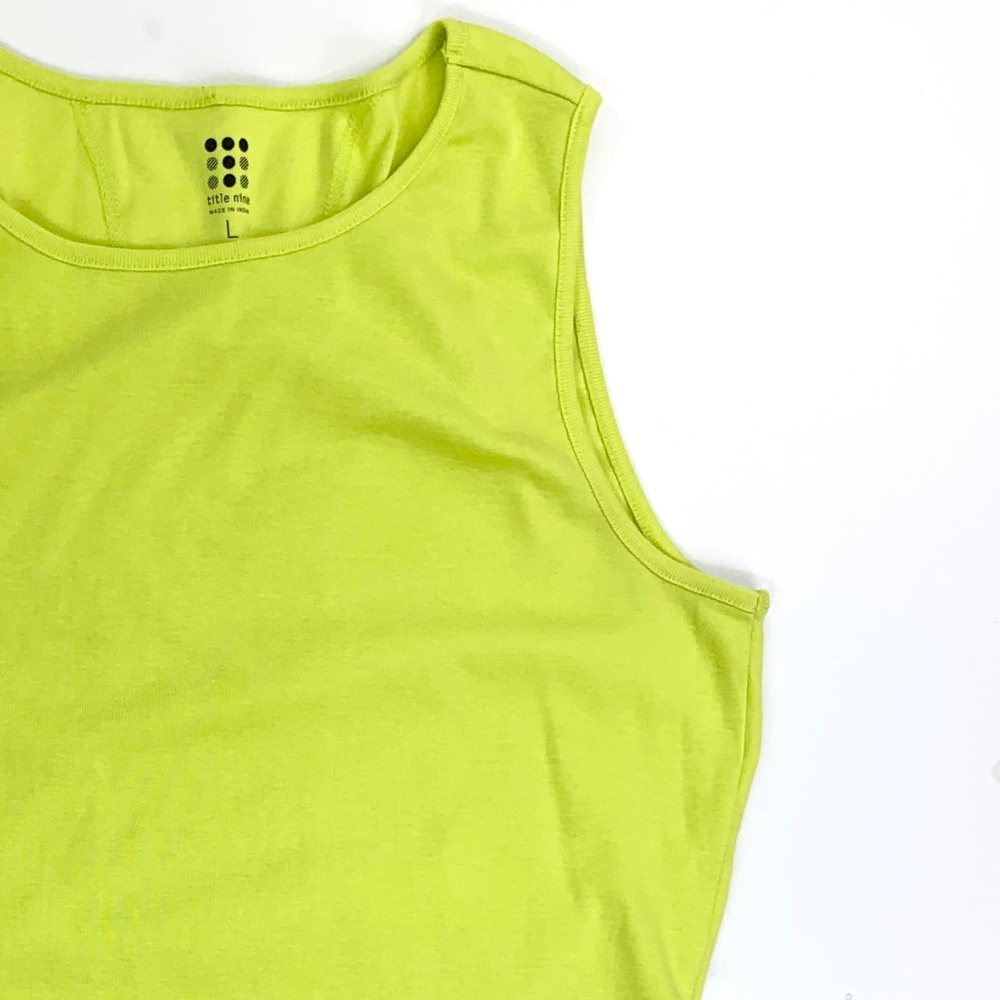 Title Nine Sleeveless Lime Green Tank Top